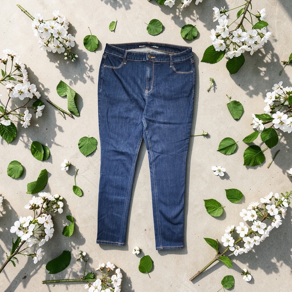Old Navy Denim - Old Navy Dark Blue High-Rise Super Skinny Jeans for Women